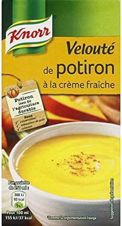 Knorr Veloute De Potiron A La Creme Fraiche Potage Liquide La Brique De 0 5l Pour La Quantite Plus Que 1 Nous Vous Remboursons Le Port Supplementaire Amazon Fr Cuisine Maison