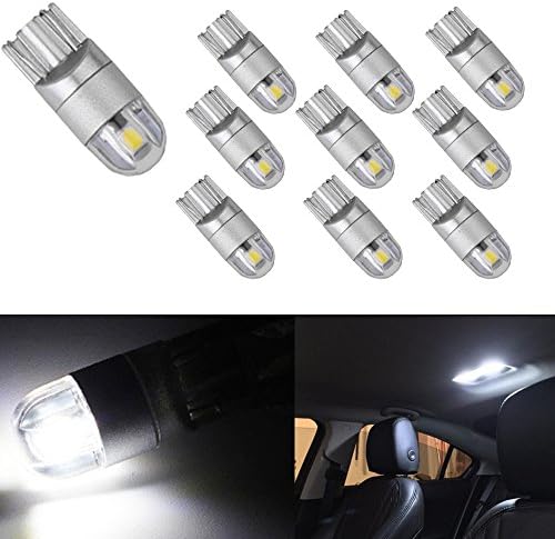 BlyilyB T10 194 W5W 3030 LED Light Bulb Wedge Interior LED Light Bulb (Pack of 10)