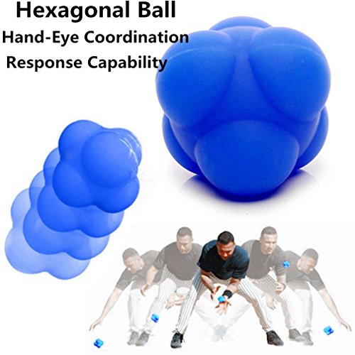 Reaction Ball Quickness and Agility Training Ball Hexagonal Ball Great for Training Hand-Eye Coordination and Response Capability 1PC