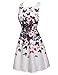 ACEVOG Vintage 1950's Floral Spring Garden Party Picnic Dress Party Cocktail Dress Colorful XL