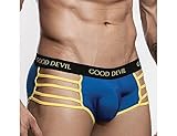 Good Devil GD6029 Strap Bikini Yellow/Royal Blue Mens Underwear