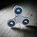 Fidget Spinner with Premium Quality Ceramic Bearings + Metal Box + Extra Caps, High Speed Non-3D Printed Hand Toy - Perfect for Stress, Anxiety Best Reducer by Need2Spin (White&Blue)