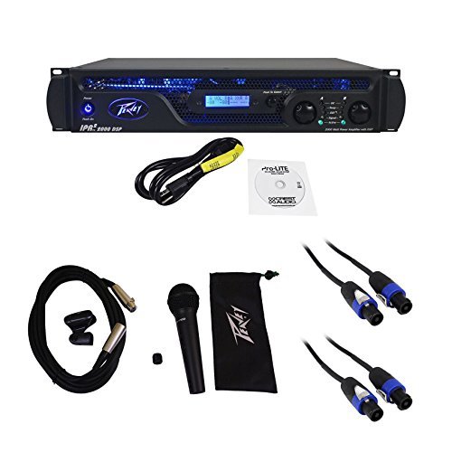 Peavey IPR2 2000 DSP 1,800Watts Power Amplifier w/EQ, Crossover+Mic + (2) Cables