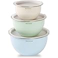 Rorence Stainless Steel Mixing Bowls with Lids: Stackable Colorful Mixing Bowls for Kitchen – Set of 3 include 1.5 Qt, 3 Qt, 