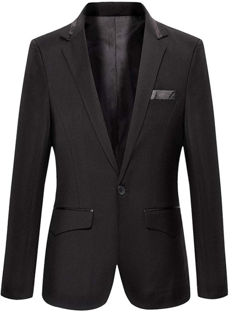 Mens Slim Fit Casual One Button Blazer Jacket at  Men’s Clothing store