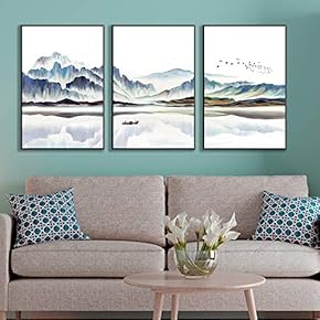Framed Canvas Wall Art for Living Room, Bedroom Canvas Prints for Home Decoration Ready to Hanging - 16"x24"x3 Panels
