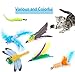 8 Pcs Cat Feather Toy, Cat Toy Wand, Teaser Wand Toy Set, Wineecy Cat Toys Interactive Retractable Wand Rod with Assorted Feather Toy for Exercising Kitten or Cat (Feather Toys)