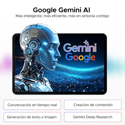 Easerush P13 Tablets 13.4 Pulgadas, 2.4K 120Hz Tablet Android 16 & Gemini AI, 48GB RAM + 128GB ROM, T7280, 12000mAh, Widevine L1, 13MP+8MP, Altavoces Duales, Tablet con Teclado, Lapiz, Funda, Azul