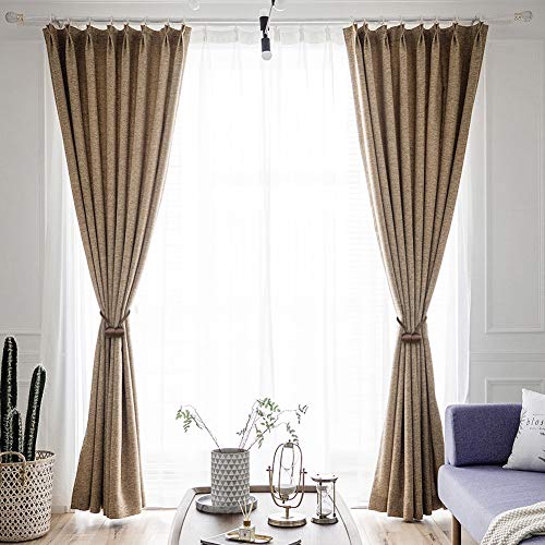 Magnetic Curtain Tiebacks Magnetic Tie Backs Curtain Holdbacks Decorative Magnet Window Hold Curtains Drape Tie Backs for Bedroom Brown 2 Pack