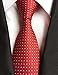 MENDENG Red Woven Jacquard Silk Men's Suits Ties Necktie