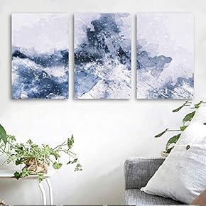 signwin 3 Piece Canvas Wall Art Abstract Mountain...
