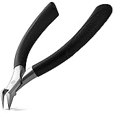 BEZOX Toenail Clipper, Straight Blade Podiatrist Nail Clippers for Thick Nails for Seniors, Men and Women, Ergonomic Toe Nails Cutter for Ingrown Toenail Prevention - Black