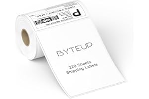 BYTEUP 4x6 Direct Thermal Labels for Shipping, Roll Commercial Grade Permanent Adhesive, Compatible with Thermal Printers for Packages and Mail,FSC-Certified,Doesn't Compatible with Dymo