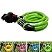 GoFriend Bike Lock High Security 5 Digit Resettable Combination Coiling Cable Lock Best for Bicycle Outdoors, 1.2mx12mm (Green)