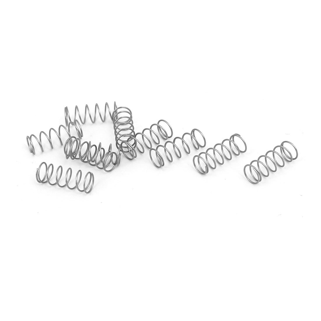 sourcingmap 0.3mmx4mmx10mm 304 Stainless Steel Compression Springs 10pcs
