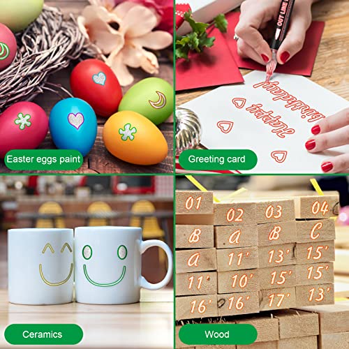 36 Pack Double Line Outline Markers, Squiggles Shimmer Markers Set, Self Outline Metallic Glitter Marker Pens for Christmas,Art, Drawing, Writing, Greeting Cards, DIY, Scrapbook, Easter Eggs,Crafts