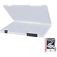 Lemical PP Sturdy File Holder Waterproof A4 Size File Protector Durable Magazine File Organizer Double Buckles File Storage Box Transparent Clear View File Collections Desktop File Container