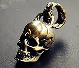 Brass Skull Keychain Pendant Key Ring Handmade Classical Christmas New Year Gift