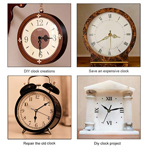 EMOON 2 Pack Clock Movement Mechanism with 4 Pairs of Short Hands