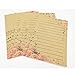 Eternityfing Vintage Lace Kraft Lined Writing Paper Stationary Paper Sets-64 Sheets