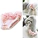 Bro'Bear Washable & Elastic Floral Female Dog Diaper Sanitary Panties Puppy Lace Underwear Pink (Large)