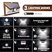 LITOM Solar Lights Outdoor, Wireless 24 LED Motion Sensor Solar Lights with Wide Lighting Area, IP65 Waterproof Security Lights for Porch, Deck, Backyard, Front Door, Garage(4 Pack)