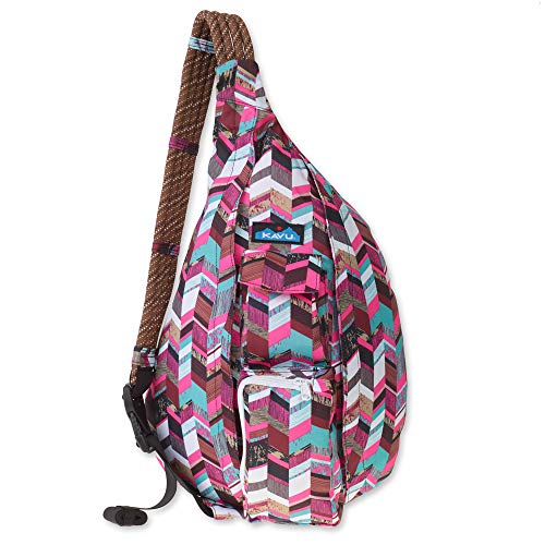 KAVU Original Rope Sling Bag Polyester Crossbody Backpack Sunset