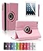 Cineyo 360 Degree Rotating Stand Case Cover for Apple iPad 2/3/4 (Light Pink)