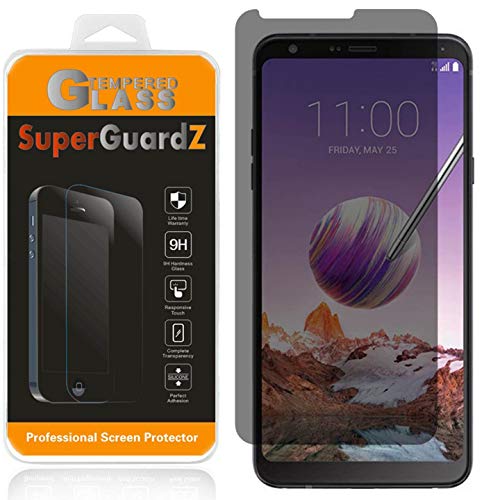 for LG Stylo 4 Tempered Glass Screen Protector [Privacy Anti-Spy], SuperGuardZ, 9H Anti-Scratch, Anti-Bubble [Lifetime Replacements]