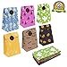 OurWarm 60pcs Halloween Party Treat Bags Paper Gift Bags, Party Favor Goody Bags with Trick or Treat Stickers for Halloween Party Decorations Supplies