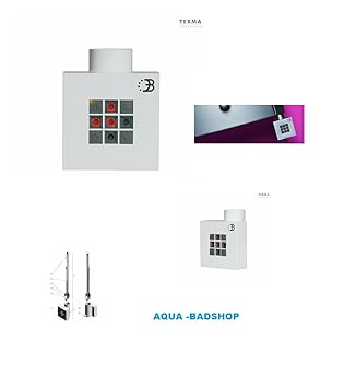 Aquapont-Heizpatrone für Badheizkörper-elektrisch- KTX-2-600 Watt-Farbe: weiss-Temperatureinstellung auf Knopfdruck