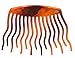 Mia Lockettes, New + Improved Unbreakable Interlocking Combs Jaw Clamp Hairstyling Tool Accessory | Brown | for Updos, French Twists, Women, Teens 1set
