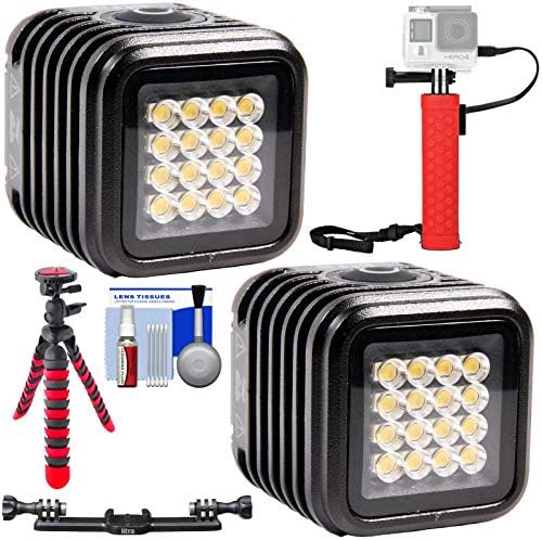 2X Litra LitraTorch 2.0 LED Video Lights with Triple Bracket Mount + Battery Hand Grip + Flex Tripod + Kit