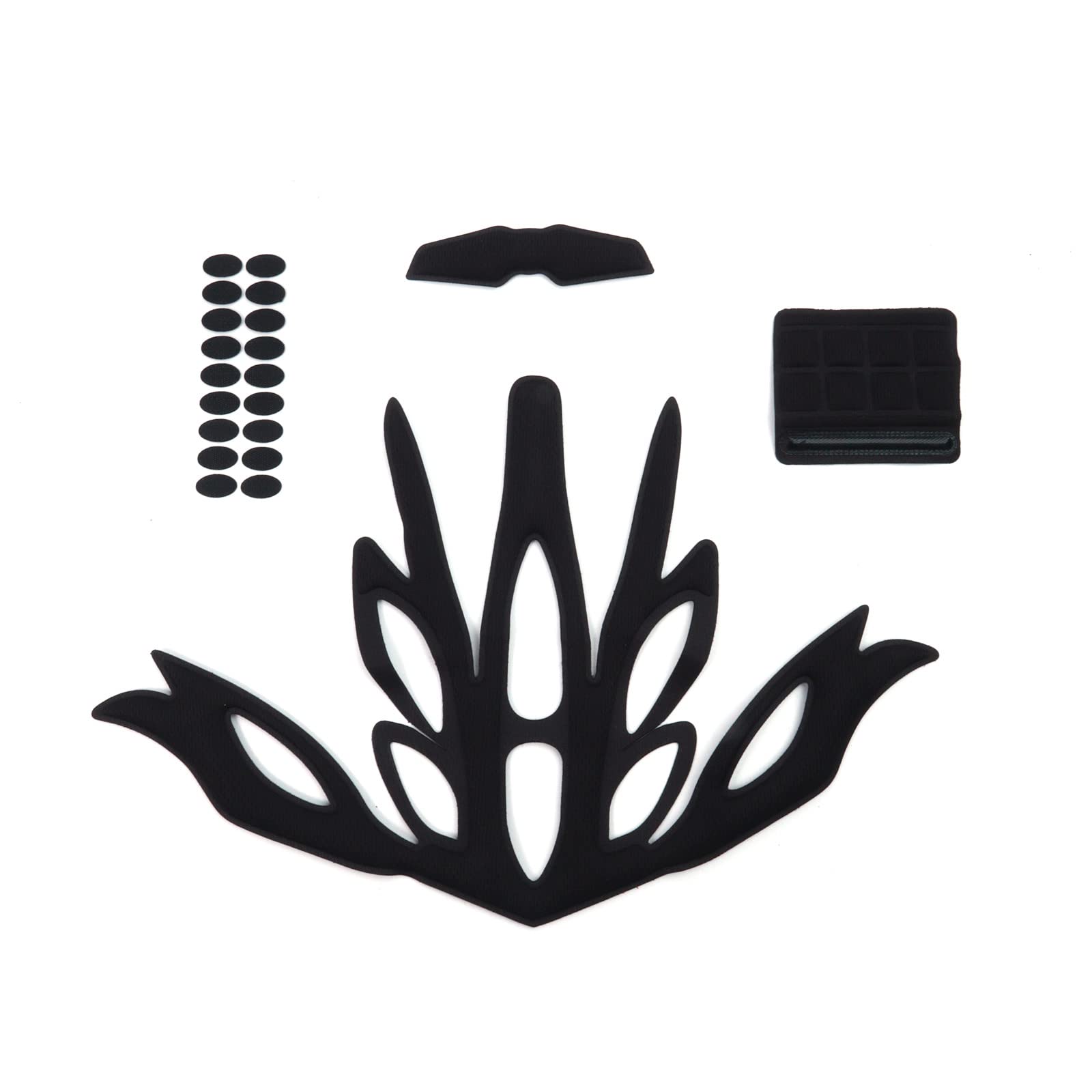 Helmet Padding Foam Pads Kit Sealed Sponge Protective Lining Liner Cushion Mat Set for Outdoor Sports Cycling Bike Motor Bicycle Riding Accessories (Black)