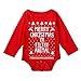 SUPPION 2016 Baby Christmas Romper Jumpsuit Long sleeve Outfit Set (12M, Red)