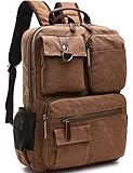 Aidonger Vintage Canvas School Backpack Laptop Backpack