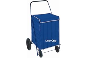 Utility Folding Shopping Cart Liner Privacy Top Cover Water Resistant Fastens Non-Woven Lightweight Breathable (Red) (Blue)