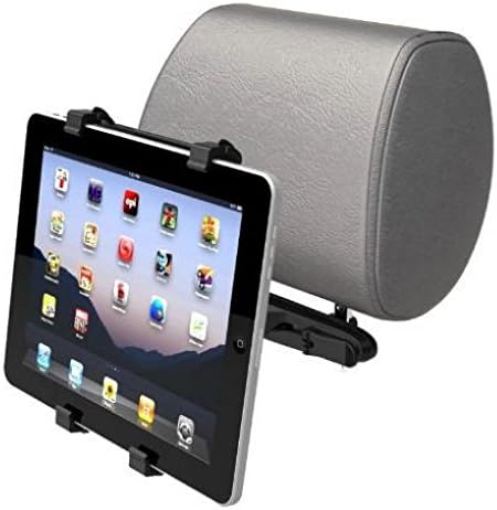 Car Headrest Mount Tablet Holder Rotating Cradle Back Seat Entertainment Dock Stand Black for US Cellular LG G Pad 7.0 - US Cellular LG G Pad F 8.0 - US Cellular Samsung Galaxy Note 10.1 (4G LTE)