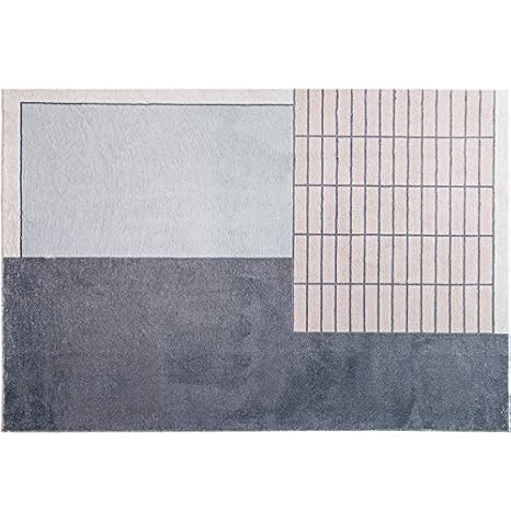 Amazon Com Soft Shag Rug Gray Modern Geometric Area Rugs Living