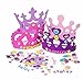 4 Princess Tiara Craft Kits + 4 Prince King Crown Foam Craft Kits - Great fun for kids birthday party