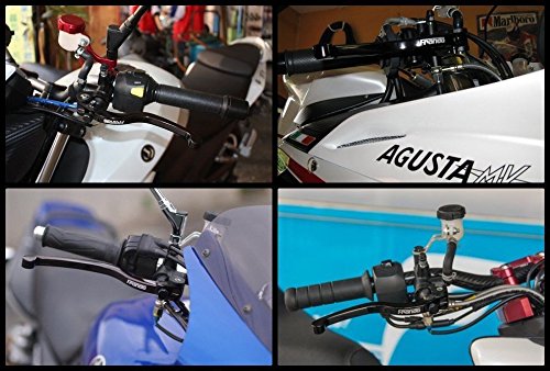 Frando 7NB Motorcycle Hydraulic Clutch Master Cylinder (Red), Piston Dimension: 17mm, 30 Sections Adjustable CNC Lever, Fluid Reservoir Kit