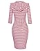 GloryStar Women's Casual Fitted long Sleeve Pullover Pocket Knee Length Sweatshirt Hoodie Dress