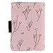 niceEshop(TM) Canvas Flower Credit Card Case Bag Holder with 20 Card Slot,Light Pink