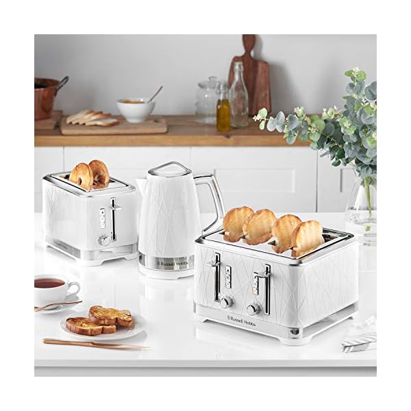 Russell-Hobbs-28090-Structure-Toaster-2-Slice-Contemporary-Design-Featuring-Lift-and-Look-with-Frozen-Cancel-and-Reheat-Settings-White Russell Hobbs 28090 Structure Toaster, 2 Slice - Contemporary Design Featuring Lift and Look with Frozen, Cancel and…