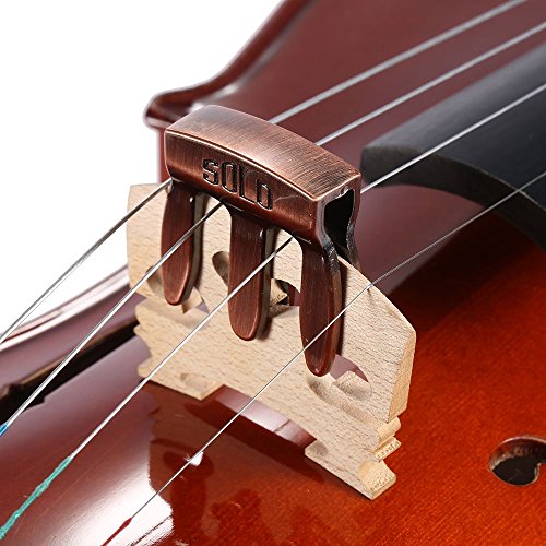 image for ammoon Violin Viola Practice Metal Mute Fiddle Silencer 3 Prong