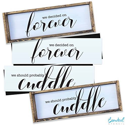 Cuddle + forever stencil set for wood signs | perfect f…