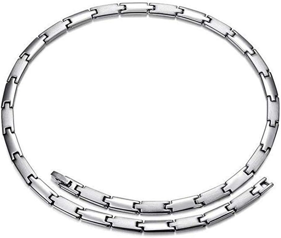 AKSONUS Health Necklace,Magnetic Therapy,Link Chain Necklace for Men Women,Titanium Germanium Energy Choker Necklace for Neck Arthritis Headaches Shoulder,Pain Relief Jewelry