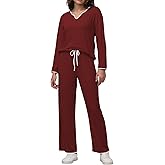 Nimsruc Women's Pajama Set Long Sleeves - 2 Piece Soft Sleepwear 2025 Lounge Nightwear For Women