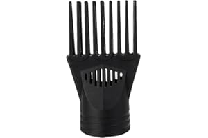 Universal Black Hair Dryer Comb Nozzle, Professional Salon Styling Attachment for Straightening and Detangling, Fine and Curl