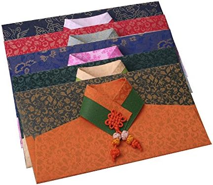 5-Pack Korean Traditional Design Special Chinese New Year Oriental Special Envelope (SILK HANBOK)